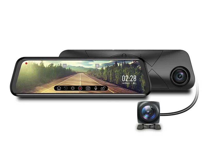 2025 Latest Full Touch Screen Stream Media G Sensor 4K Wifi Mirror Dash Cam Front Rear View Car Recorder DVR Car Camera