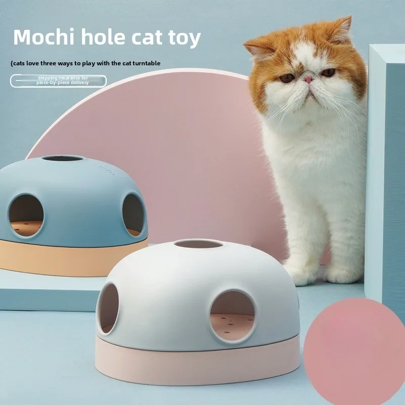 

Mochi Dongdong Music Cat Turntable Interactive Toy, Pet Entertainment Supplies, Self-Hi Cat Teaser Stick for Indoor Cats