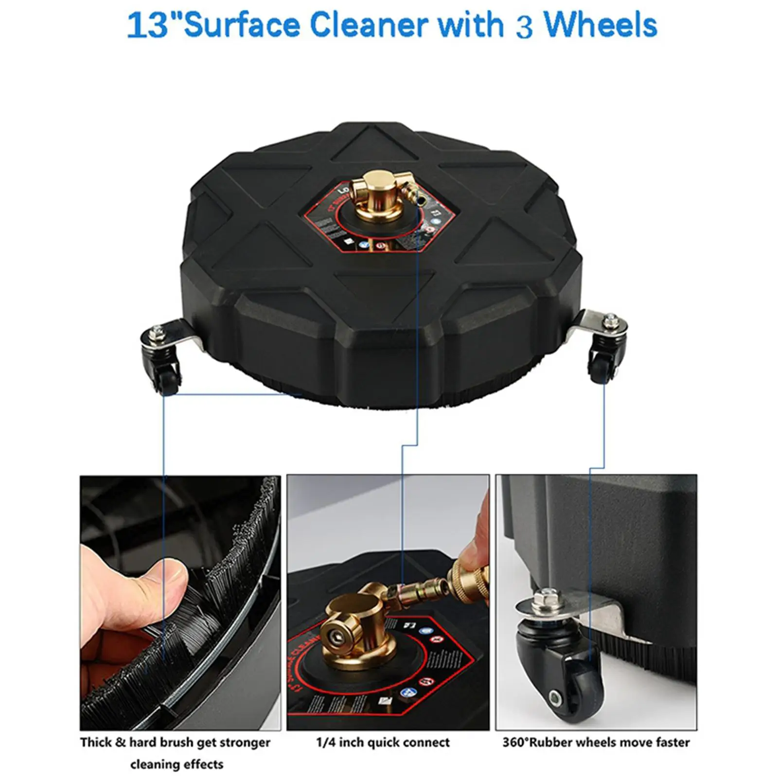 13inch-rotary-surface-cleaner-rotating-stainless-steel-2500-psi-max-pressure
