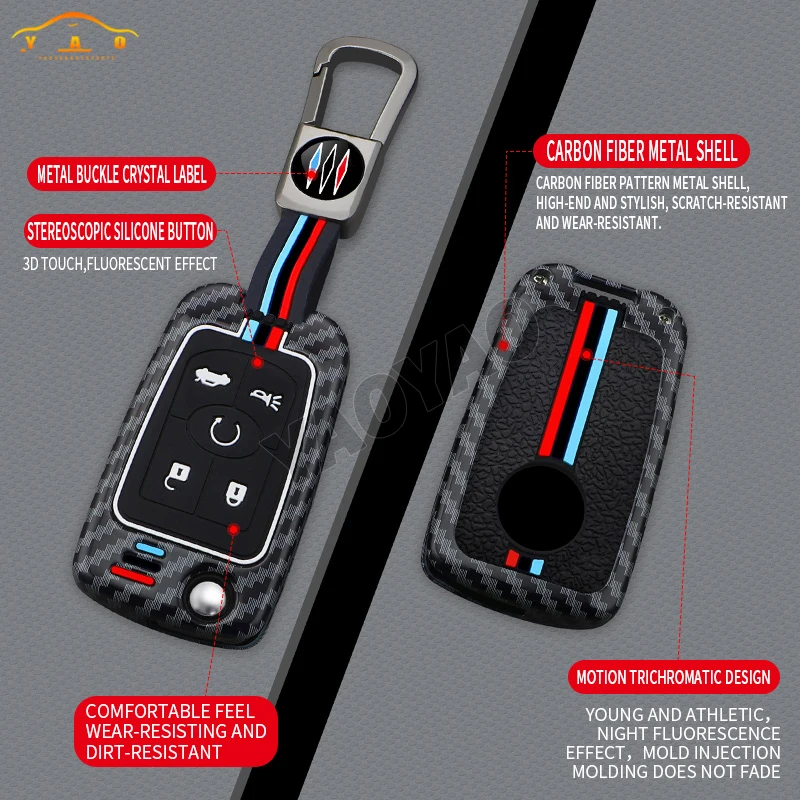 

Zinc Alloy Silicone Car Key Case Cover For Buick Verano ENCORE GX GL6 Old Excelle GT Opel Vauxhall Astra K Corsa E