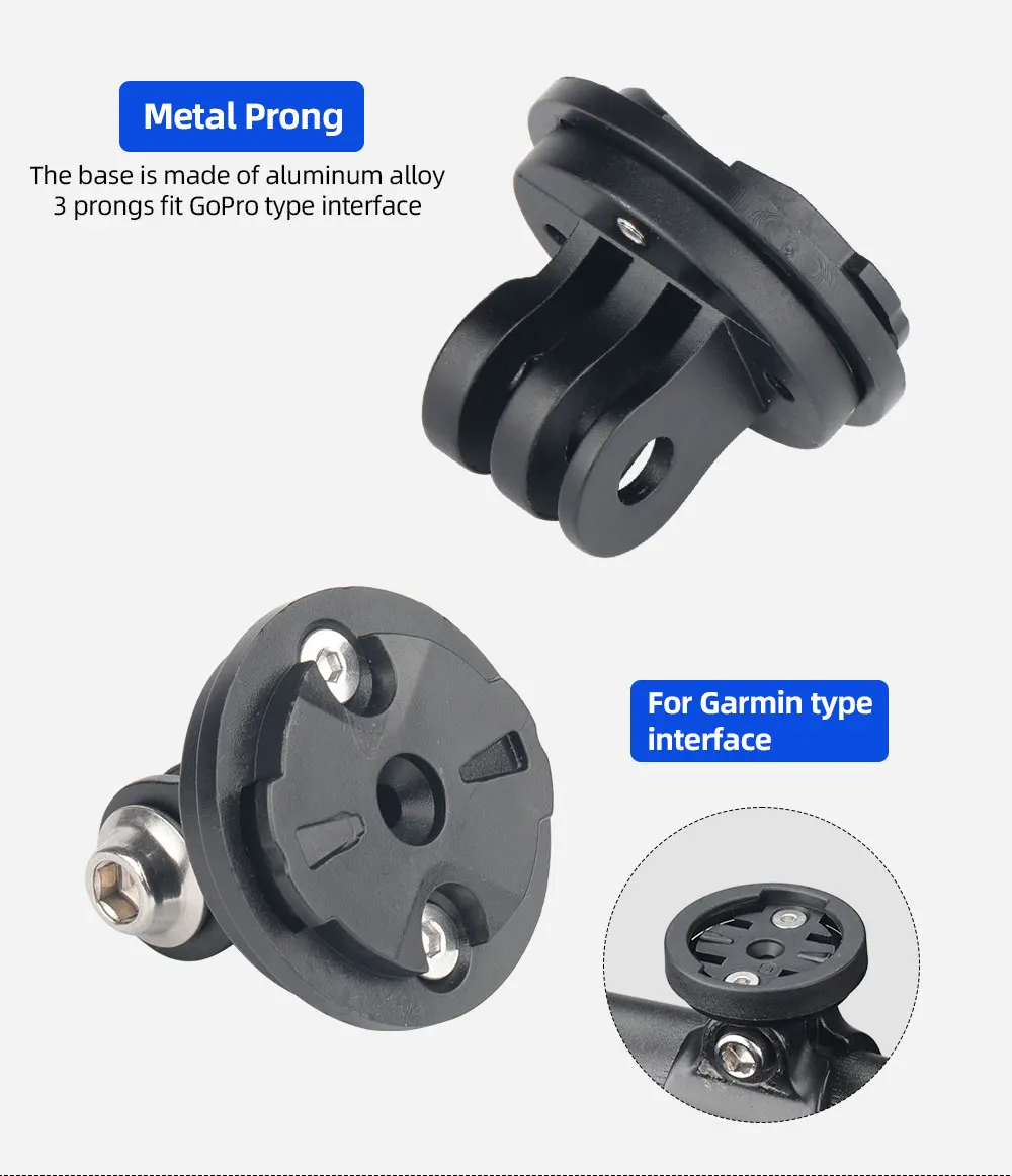 Deemount Fahrradcomputerhalterung für DAHON Faltrad-Headset, breite Klemme zur Installation für Garmin Wahoo IGPS mit 3-Gabel-Auswahl für GoPro. – Detail 23