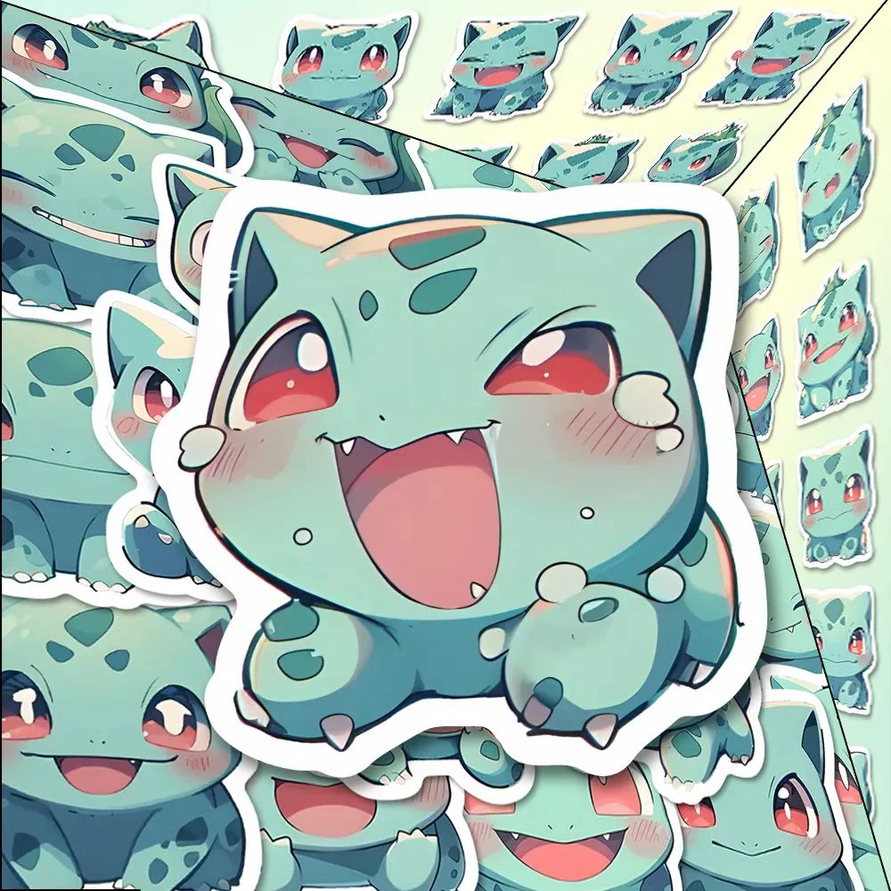 10/20/40/80pcs Cute Pokemon Bulbasaur Anime Stickers Cartoon Decals Laptop Notebook Phone Fridge Bike Graffiti Sticker Kids Toys