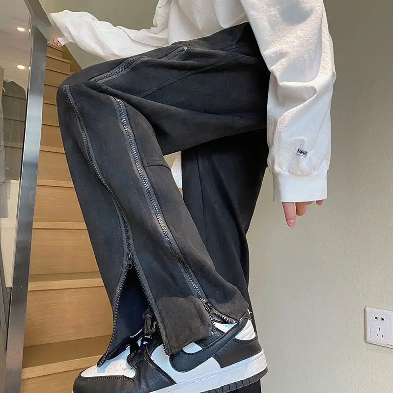 

Мужские функциональные ветрозащитные брюки большого размера 300 Pou, повседневные, весенне-летние, винтажные, в уличном стиле, с молниями, для отдыха