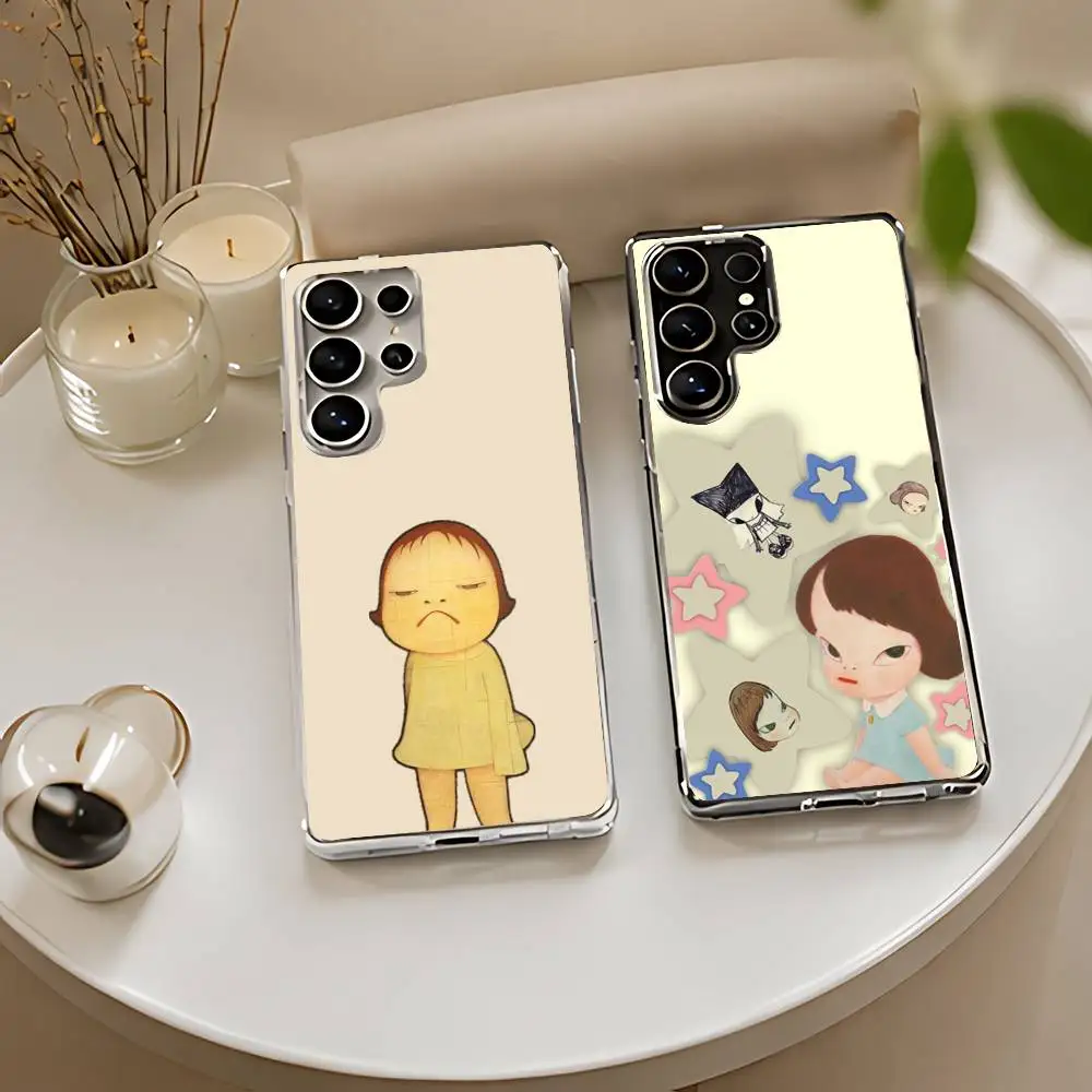Cute Y-Yoshitomo Nara  Protection Silicone Case For Samsung Galaxy S21 S22 S23 S24ULTRA S25ULTRA FE Ultra Plus5G A52S S26 Cover