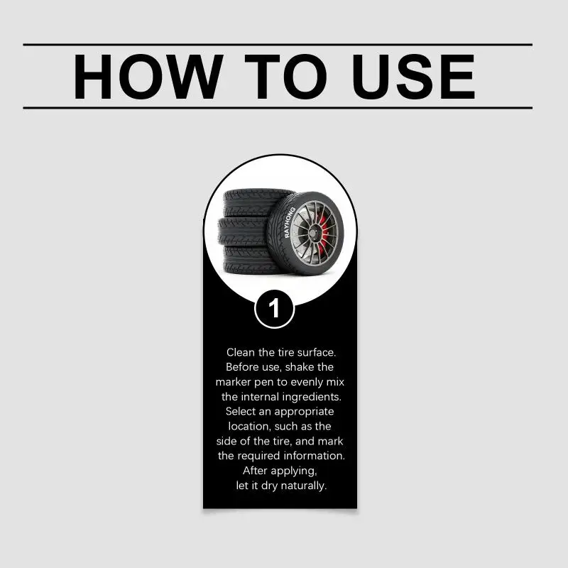 High Visibility White Tire Paint Marker Pen Oil Based Quick Dry For Car Bike Diy Tire Repair Decoration - view 5
