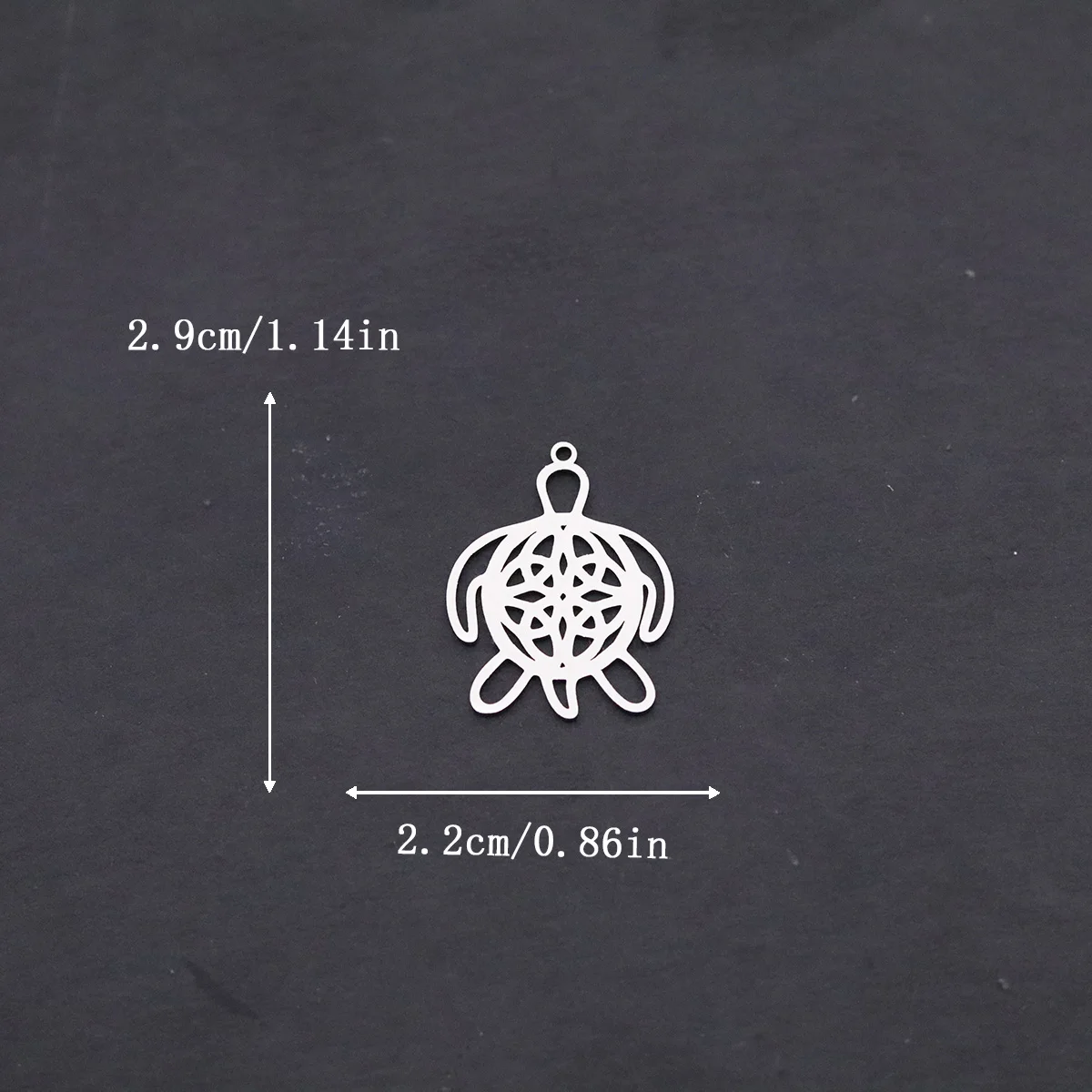 3pcs Turtle Stainless Steel Charms For Jewelry Making Sea Animal Tortoise Necklace Earrings Bracelet DIY Pendant Supply