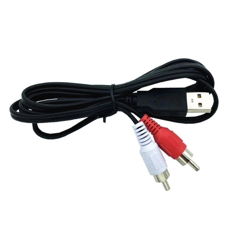 

83CE Double Male To USB 2.0 Video Adapter Cable For Viewing Camcorder Content On PC Sound Set Top Box Connection