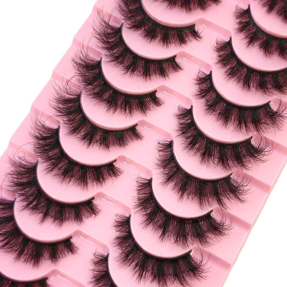 10 Paar Mix-Wimpern aus Nerz, flauschig, dramatisch, falsche Wimpern, natürlich, lang, künstlicher Nerz, dünne, künstliche Wimpern, sieht aus wie Verlängerung XH01 – Detail 16