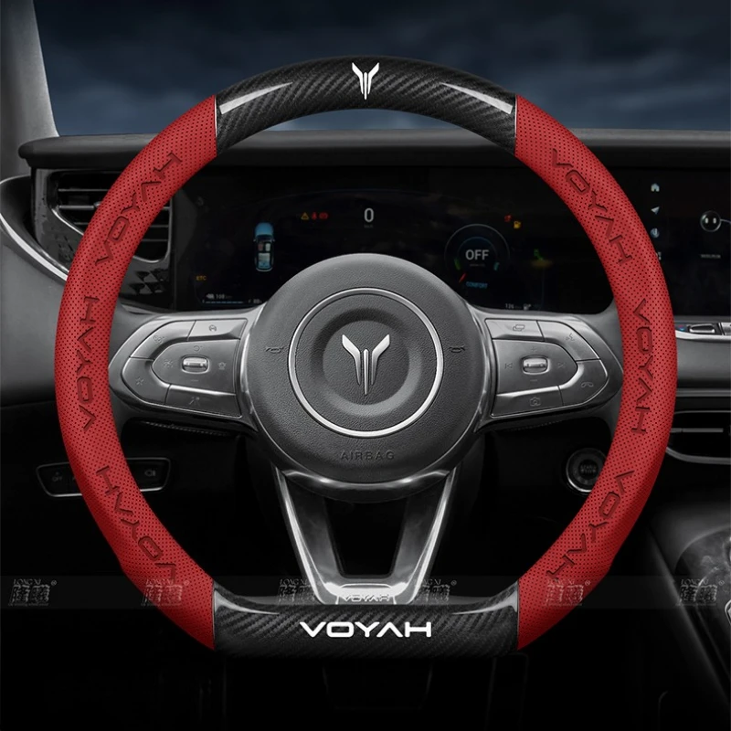 

Premium Nappa Leather Steering Wheel Cover Sport Anti-slip Comfortable For VOYAH FREE Dreamer Courage Chasing Ligh