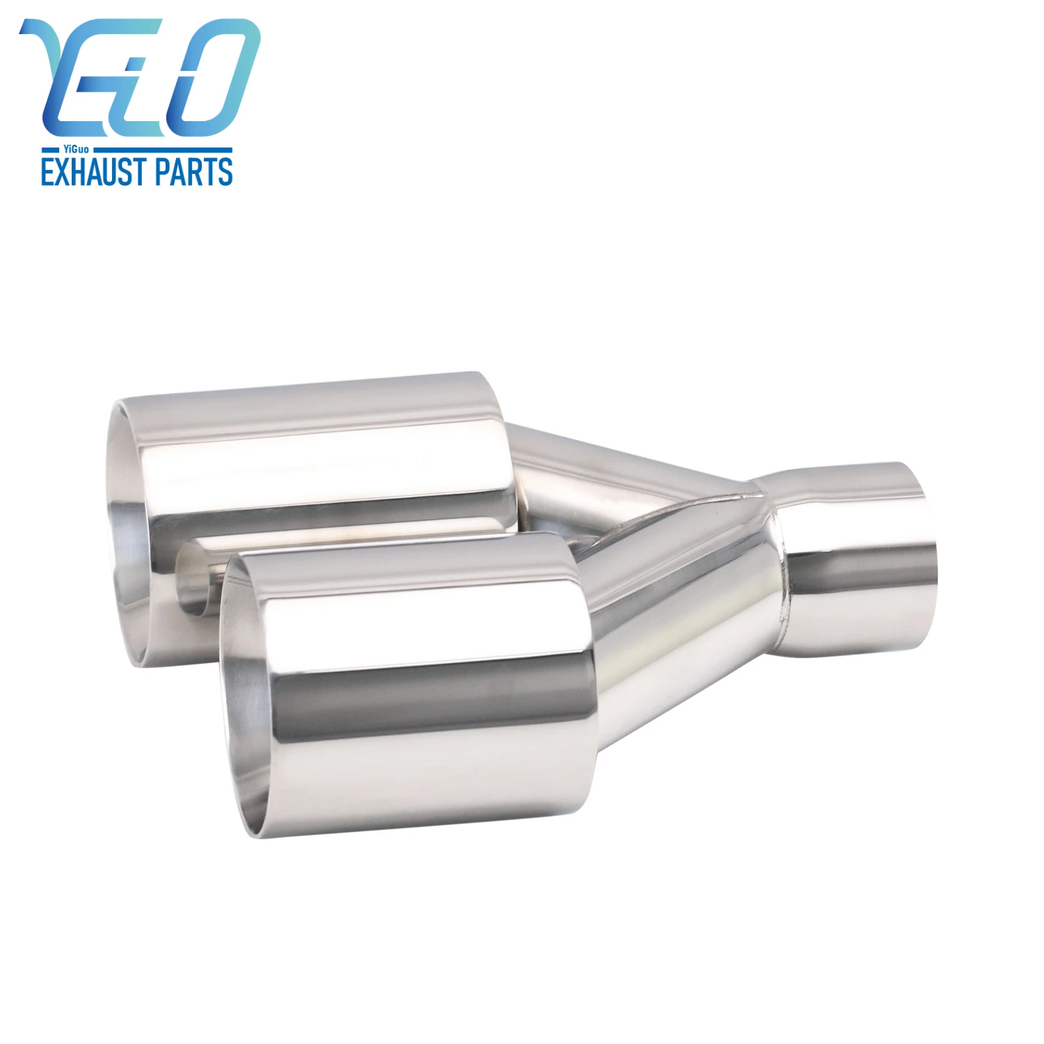 

Exhaust Tail Throat Pipe Tip 2.5 Inch Inlet 3.5" outlet 9.8" Long Double Wall Polished Stainless Steel