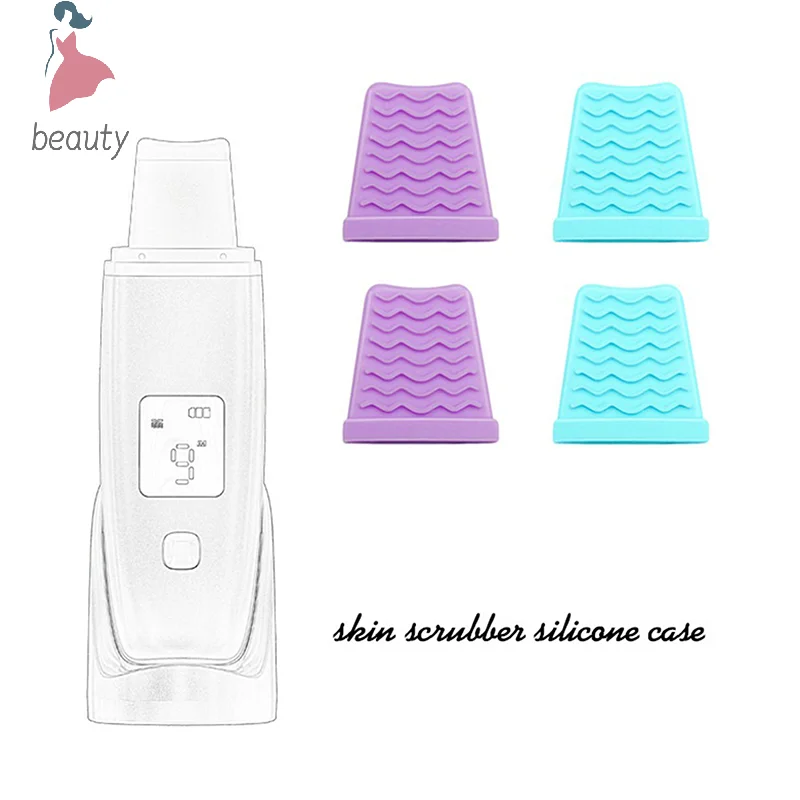 Skin Scrubber Spatula Silicone Cover Exfoliating Scraper Silicone Protective Cover Face Tool