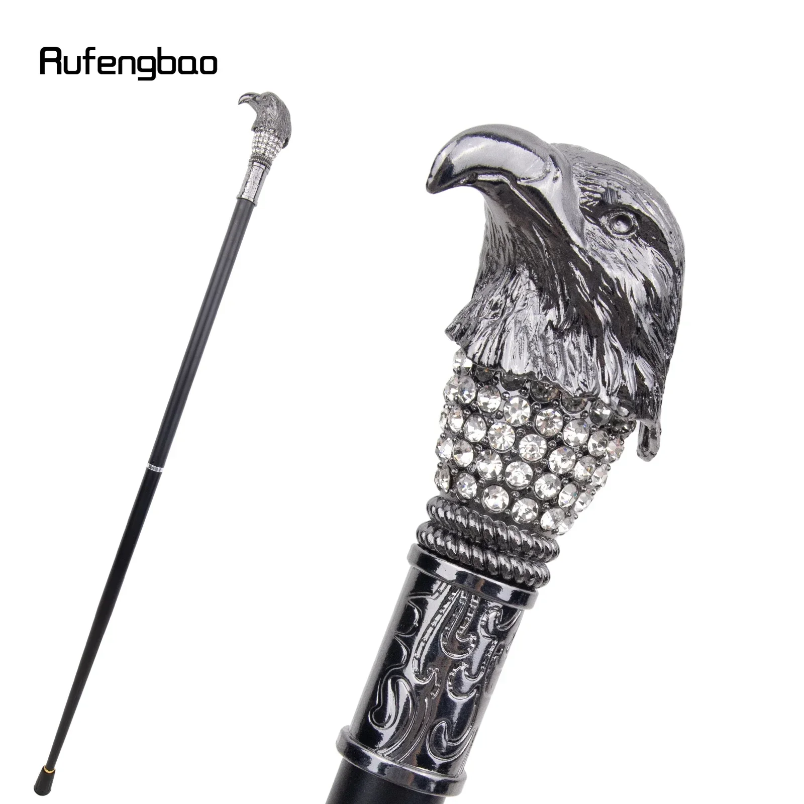 الفضة النسر رئيس موضة عصا للمشي عصا الزخرفية تأثيري خمر أداء الحفلات مرحلة قصب 91 سنتيمتر