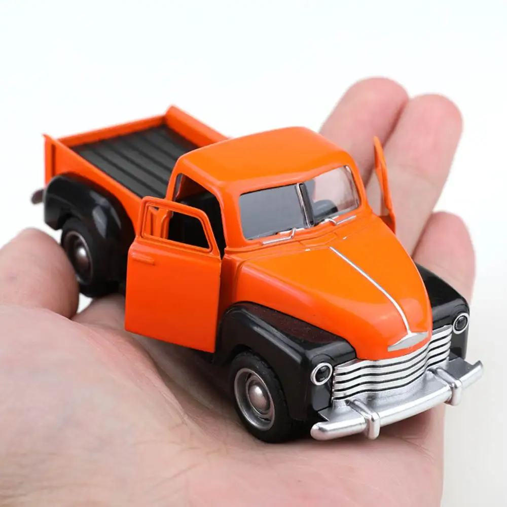 Camion Pickups moulé sous pression Vintage 11cm, modèle 1:38, Mini alliage simulé, modèle de voiture tout-terrain, Collection de décor, jouet pour enfants, cadeau