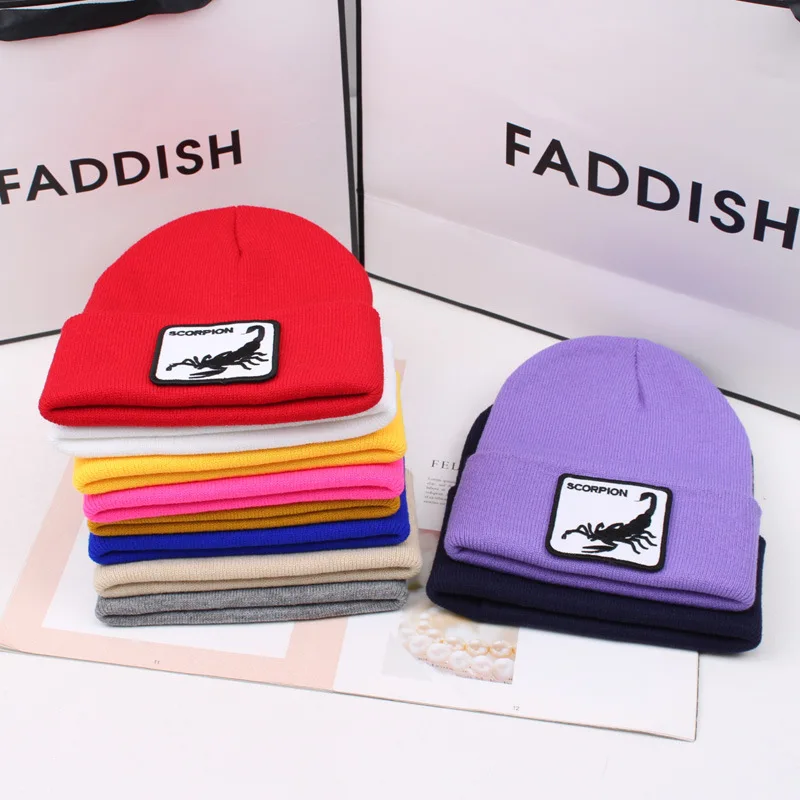 

Goorin Bros Knitted Hat Men's All-match Scorpion Embroidered Wool Hat Autumn and Winter Warm Pullover Hat Men's Cool Hat