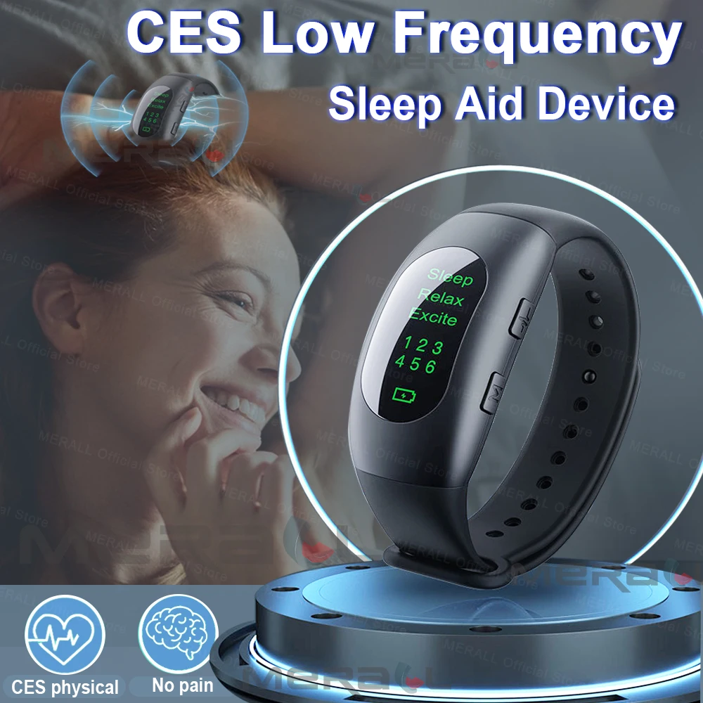 

CES Sleep Aid Device Microcurrent Pulse Fast Sleeping Instrument Sleeping Aid Relax Anxiety Insomnia Hypnosis Help Sleep Tool