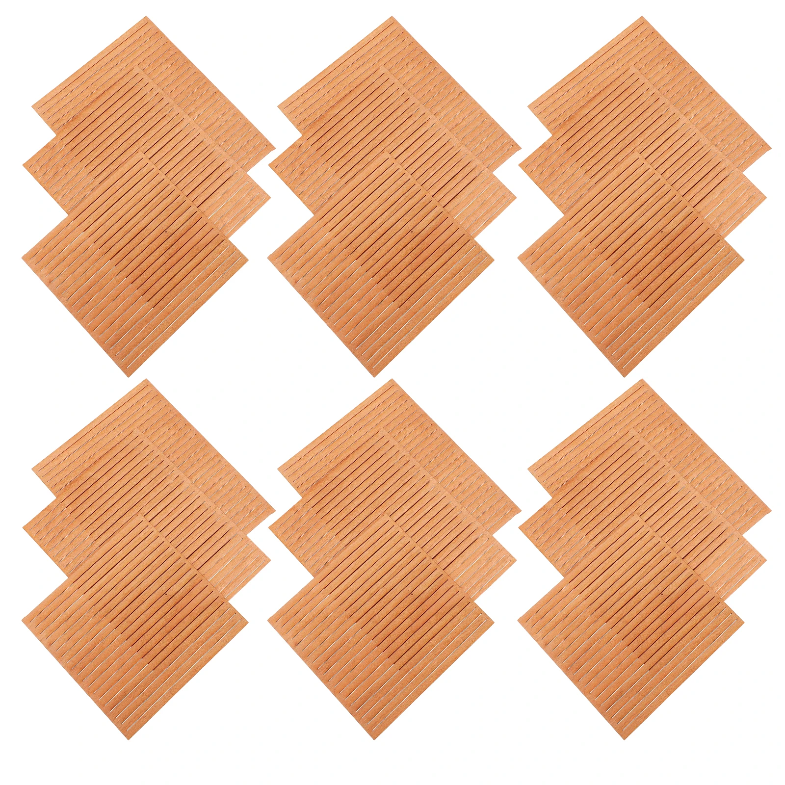 

80pcs Solid Wood Sailing Accessories Cherry Teak Strips DIY Boat Decking Dollhouse Flooring Miniature House Decor Sea