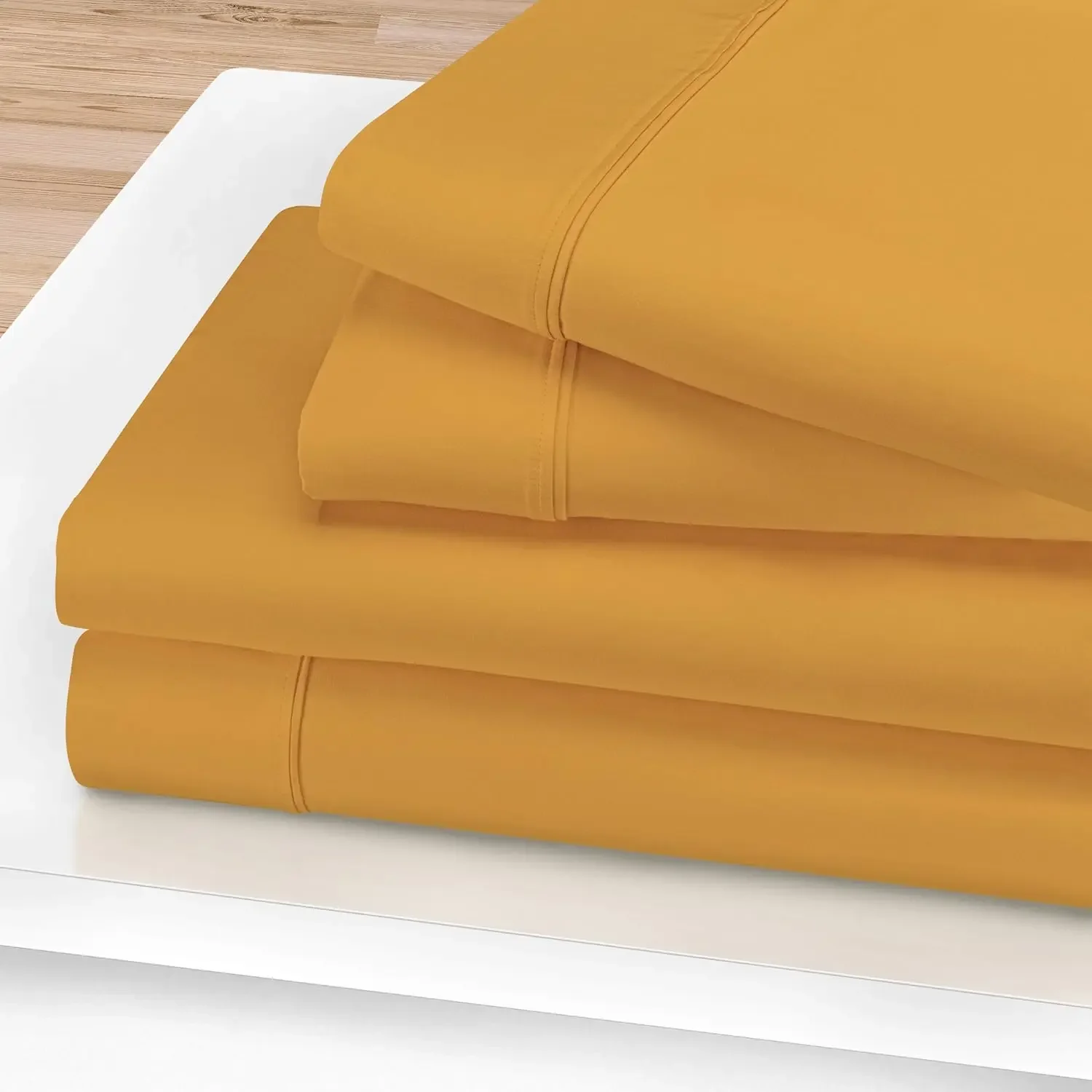 Cotton Sheet Set - Premium 1200-Thread Count Egyptian Cotton Solid California King Sheet Set with 18” Deep Pocket - Luxury High