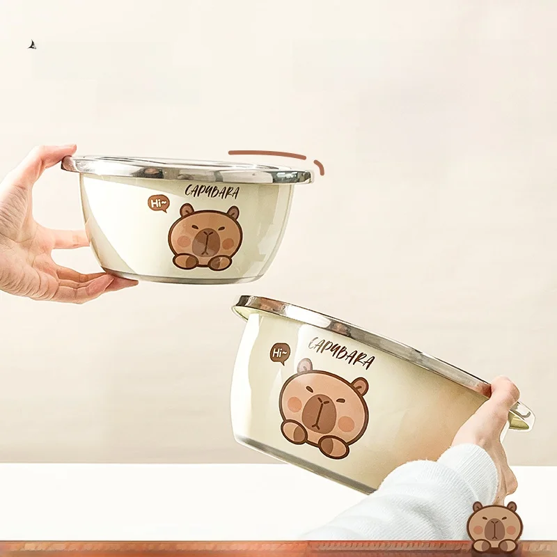 

Food ade 304 Stainl Steel Basin Kitchen Soup Basin Seasoning Basin Home Use round ape Dinnerware Basin for General Use