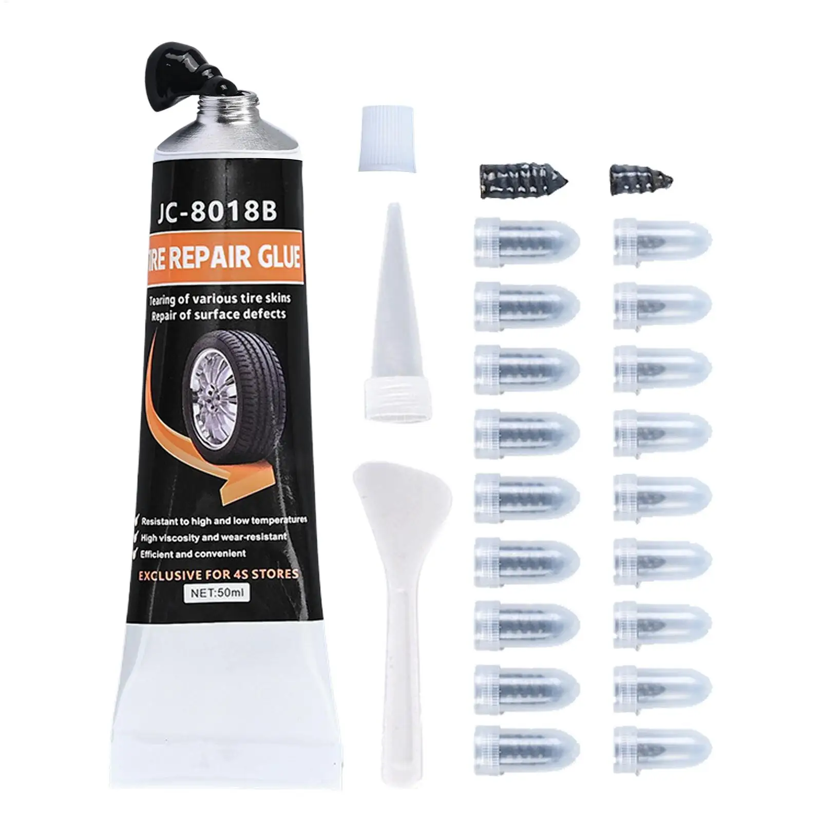 

30ml Tire Repair Rubber Kit Tire Sidewall Repair Glue With Nails And Scraper Instant Auto Tire Wheel Bonding Adhesive Kit