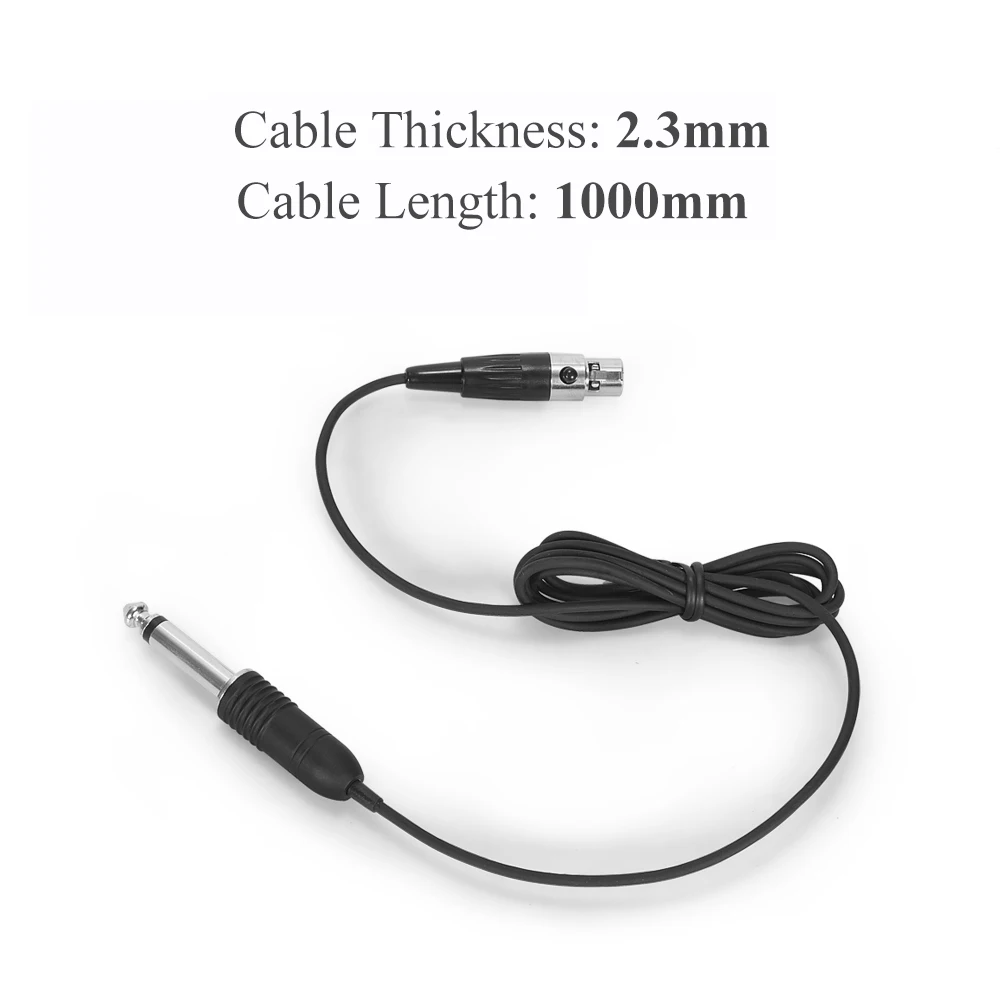 Iiimymic Guitar Bass Instrument Music Cable Mini 4Pin XLR TA4F to 1/4 6.5mm 6.35mm for Shure Body pack Transmitter