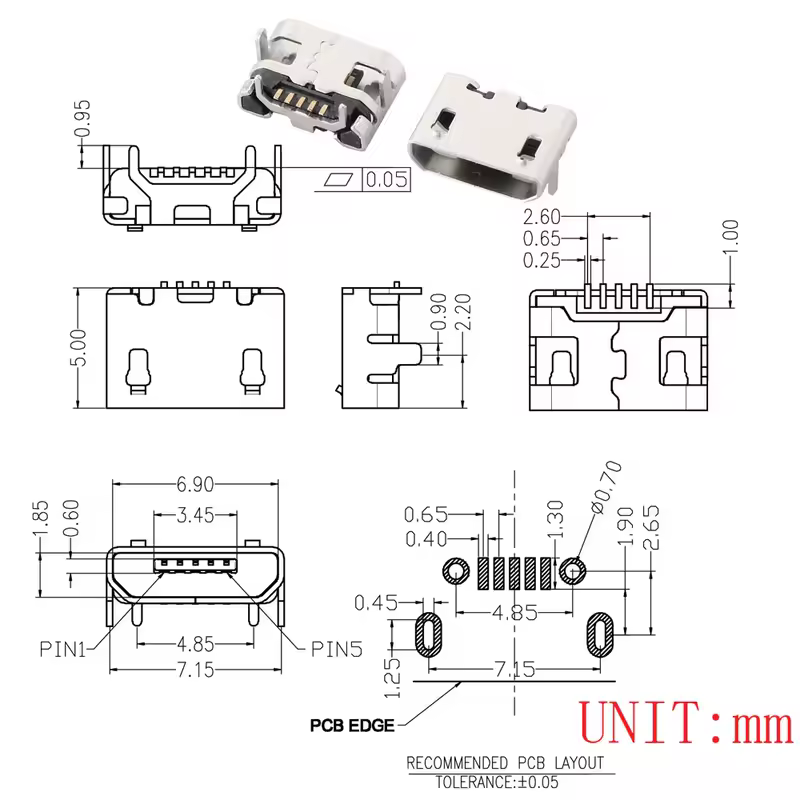10PCS Micro USB 2P 5P Jack Charging Port Plug Dock Charger DIP SMD For Phone Tabletels Speakers etc Port Socket Power Connector - Image 21
