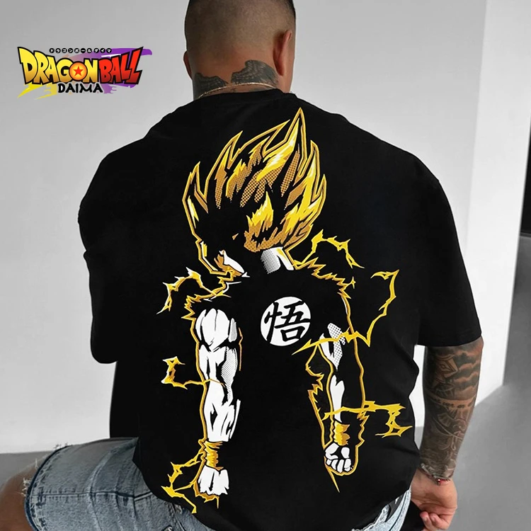 

Летние модные мужские футболки Dragon Ball с аниме-принтом и графикой, женская футболка с короткими рукавами, свободная уличная одежда большого размера, одежда Y2k, топ