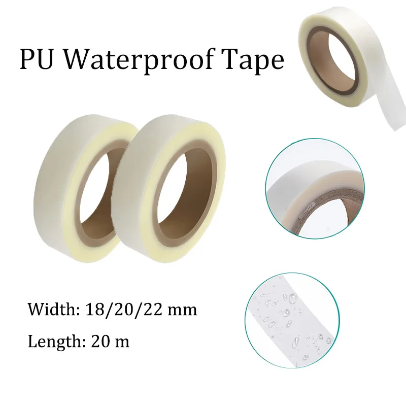 20m/roll 18/20/22mm Seam Sealing Tape Hot Melt Waterproof PU Coated Fabric Repair Tape Raincoat Camping Tent Repair Accessories