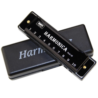 Harmonica Key of C 10 Hole Diatonic Harmonica C with Case for Beginner Students Kids Gift with Case
