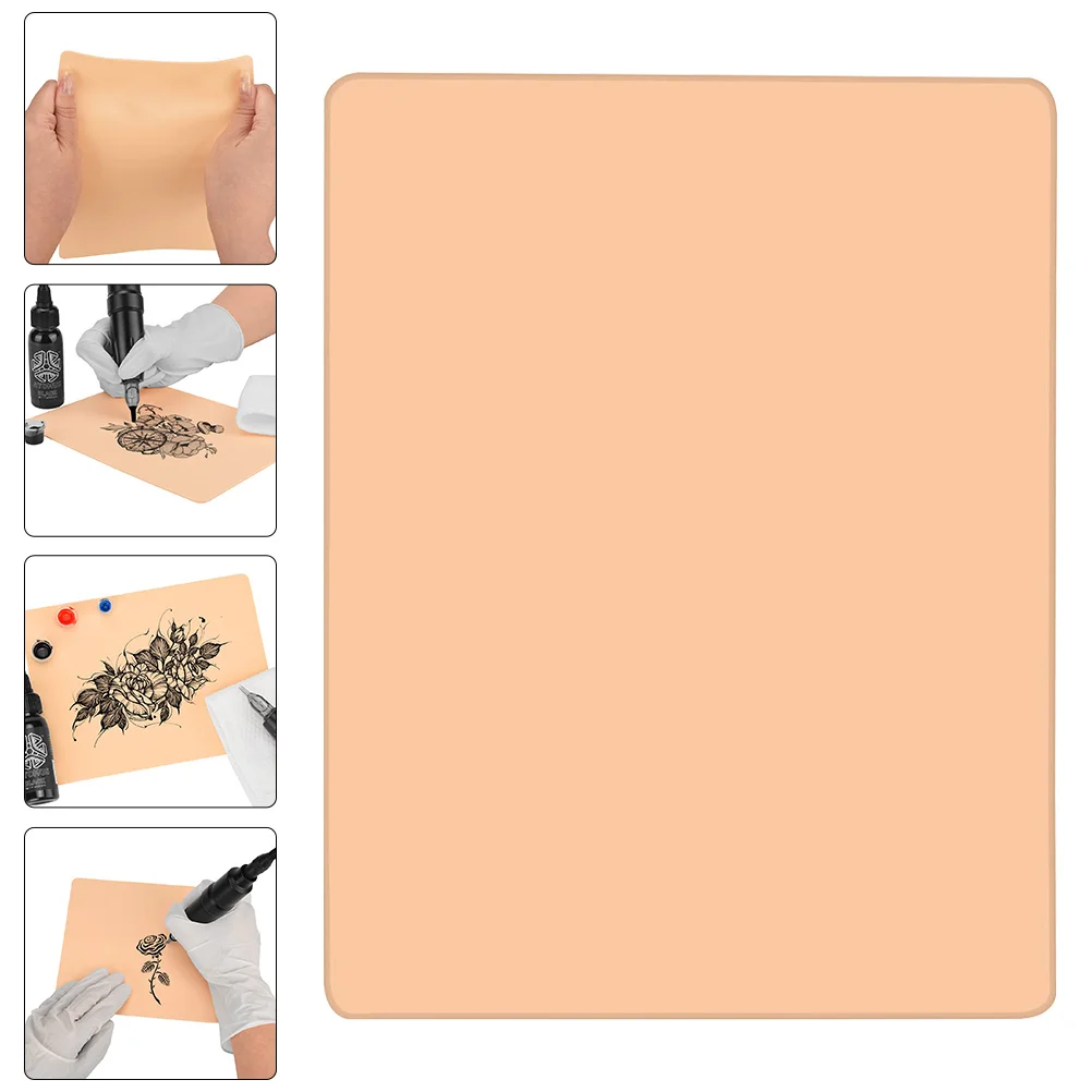 

10Pcs Tattoo Practice Skin Silicone Flexible Double Sided Artificial Skin Makeup Mold Microblading Practice Reusable Supply