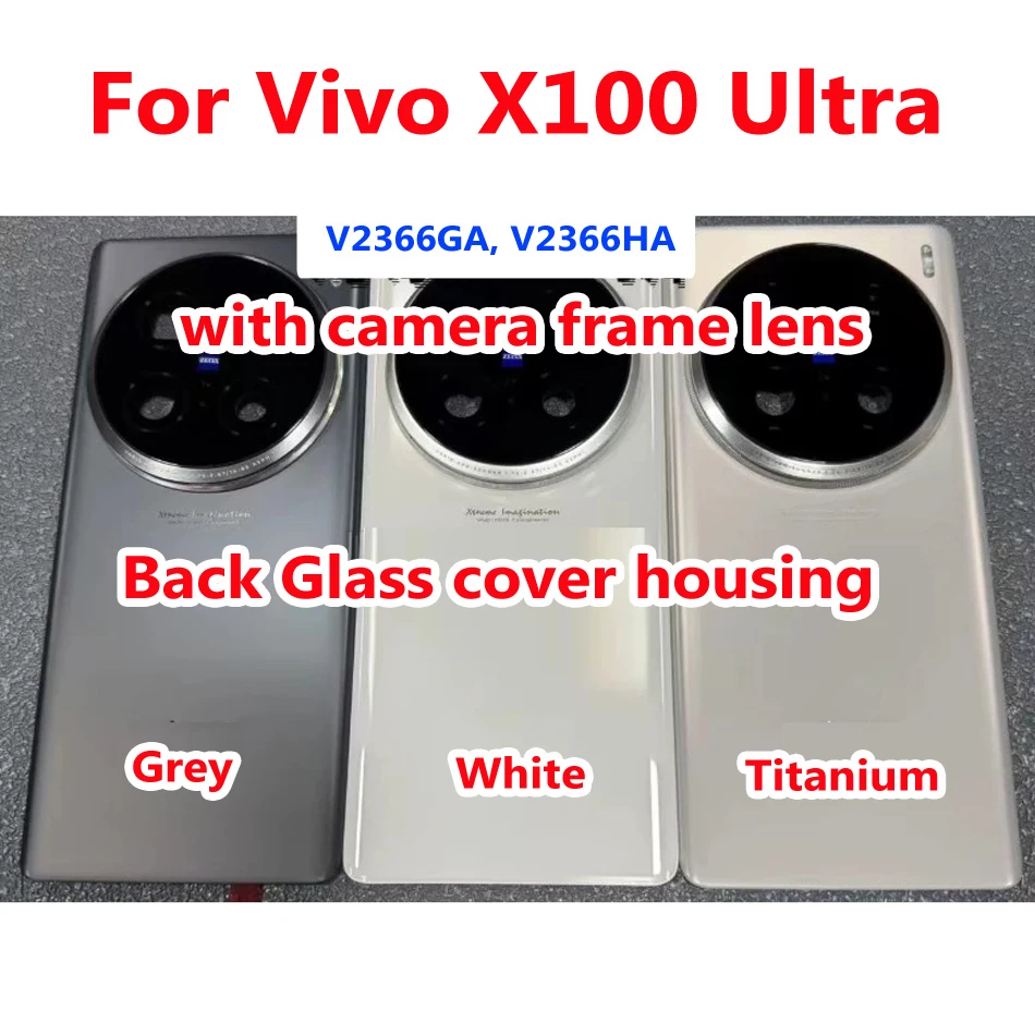 For Vivo X100 Ultra Back Battery Cover Glass Housing