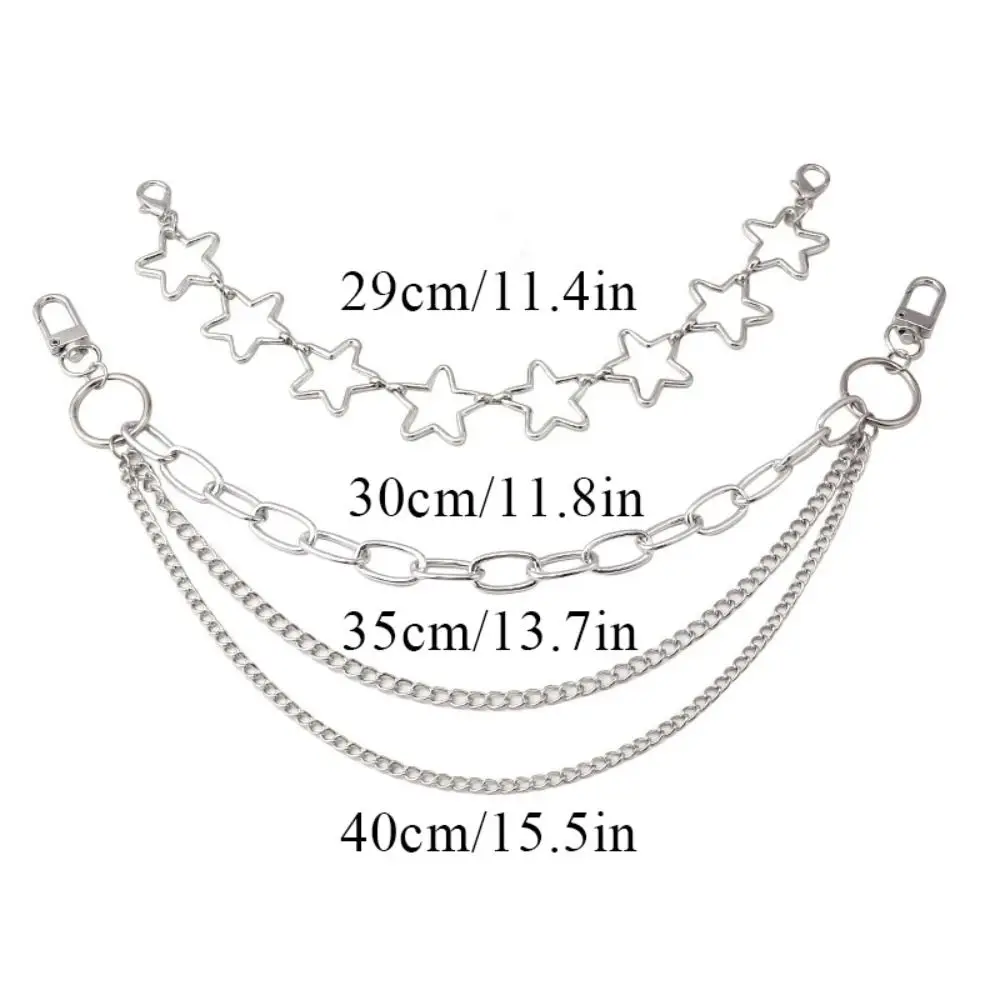 Butterfly Metal Bag Chain Heart Bag Straps Multi-layer Metal Chain Strap DIY Handles Bag Decorative Chain Women Bag Accessories