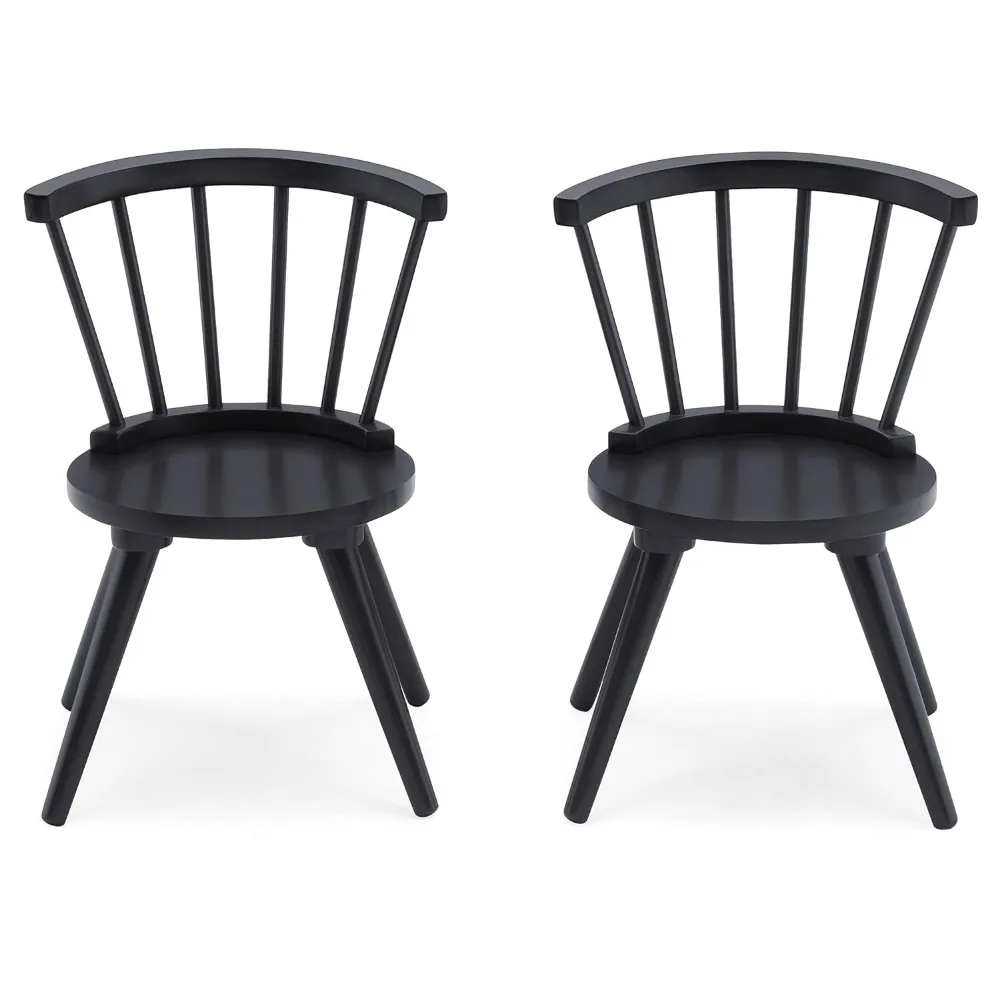 Windsor 2-Piece Chair Set, Midnight Grey