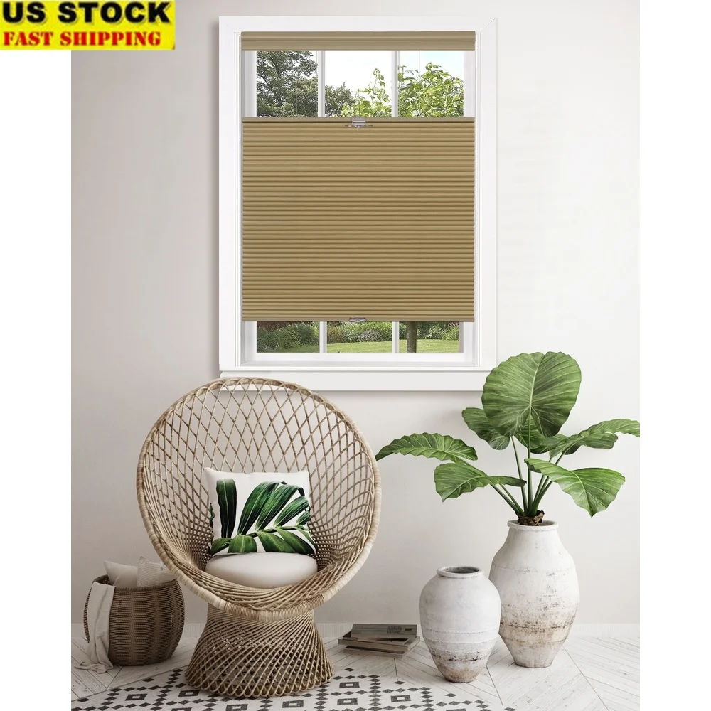 

Беспроводная верхняя часть вниз вниз вверх сотовые сотовые оттенки плиссированные оконные обработки световой фильтр изоляционная комната безопасные дети домашние животные