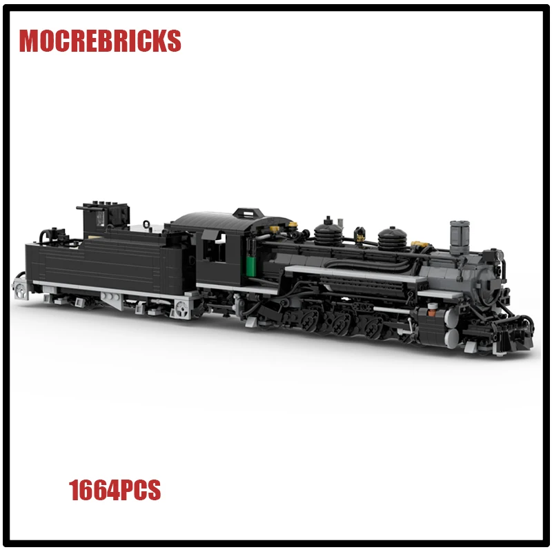 City Railway Series MOC Building Blocks K-36 Narrow Gauge Steam Locomotive Granule Brick Assembly Model Children's Birthday Gift