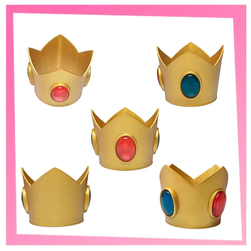 Bowsette Princess Bowser Peach Cosplay Crown Princess Toadstool Peach Accessories Halloween Carnival Party 3D Printing