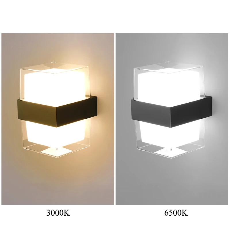 وحدة إضاءة LED جداريّة ضوء 220 فولت غرفة نوم السرير ضوء غرفة المعيشة شرفة الممر الجدار مصباح الممر الجدار الشمعدان مصباح ديكور المنزل في الهواء الطلق ضوء