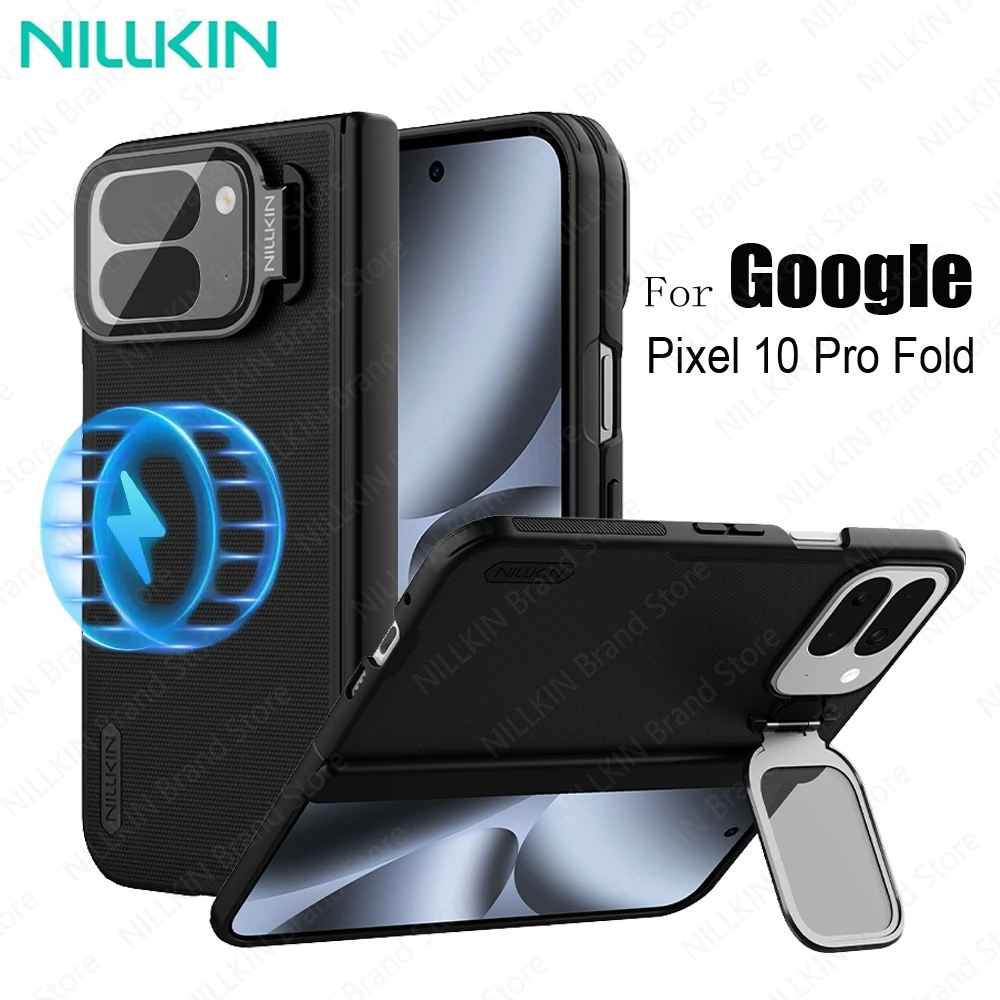 

NILLKIN For Google Pixel 10 Pro Fold MagSafe Case Shockproof Magnetic Case For Pixel10 Pro Fold With Phone Holder Camera Cover