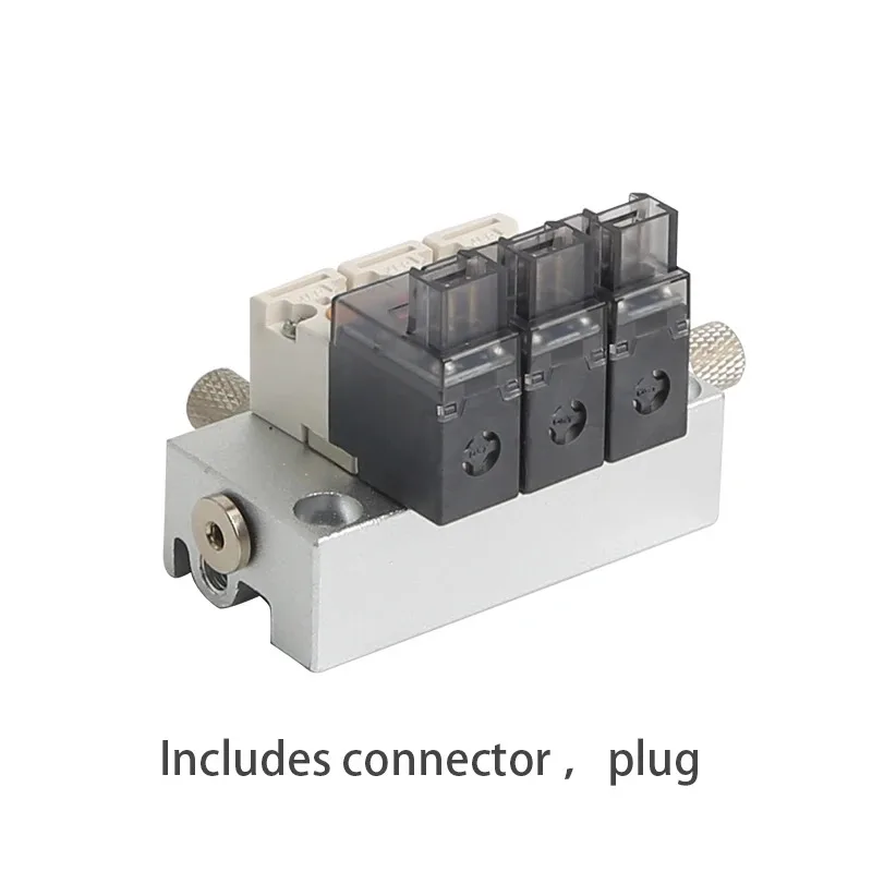 12V 24V 220V Miniature Pneumatic Solenoid Valve Combination Positive Pressure Negative Pressure Use 2/3 Way NC Valves