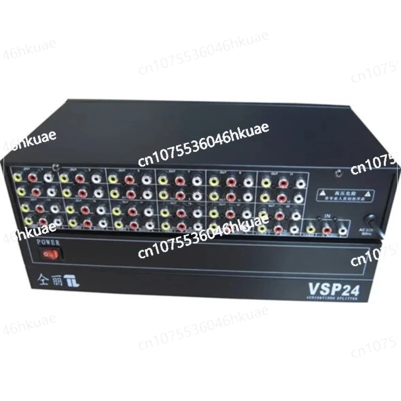 1x24 AV RCA Video Audio Splitter Selector 1 in 24 Out Sharing Manual Switcher Box VSP24