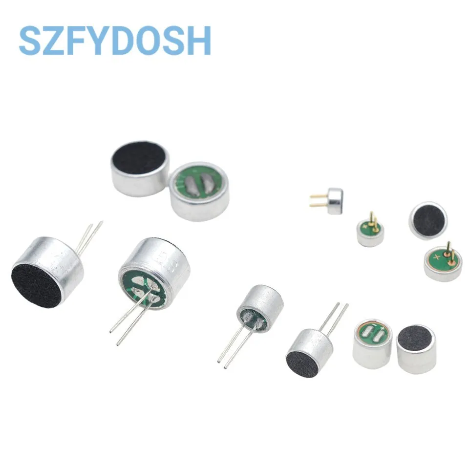 10 Stks/zak 4.5*2.2Mm 6*2.2Mm 6*5Mm 9*7Mm 9*4.5Mm Electret Microfoon Condensor Pickup Microfoon 52db Met 2pin