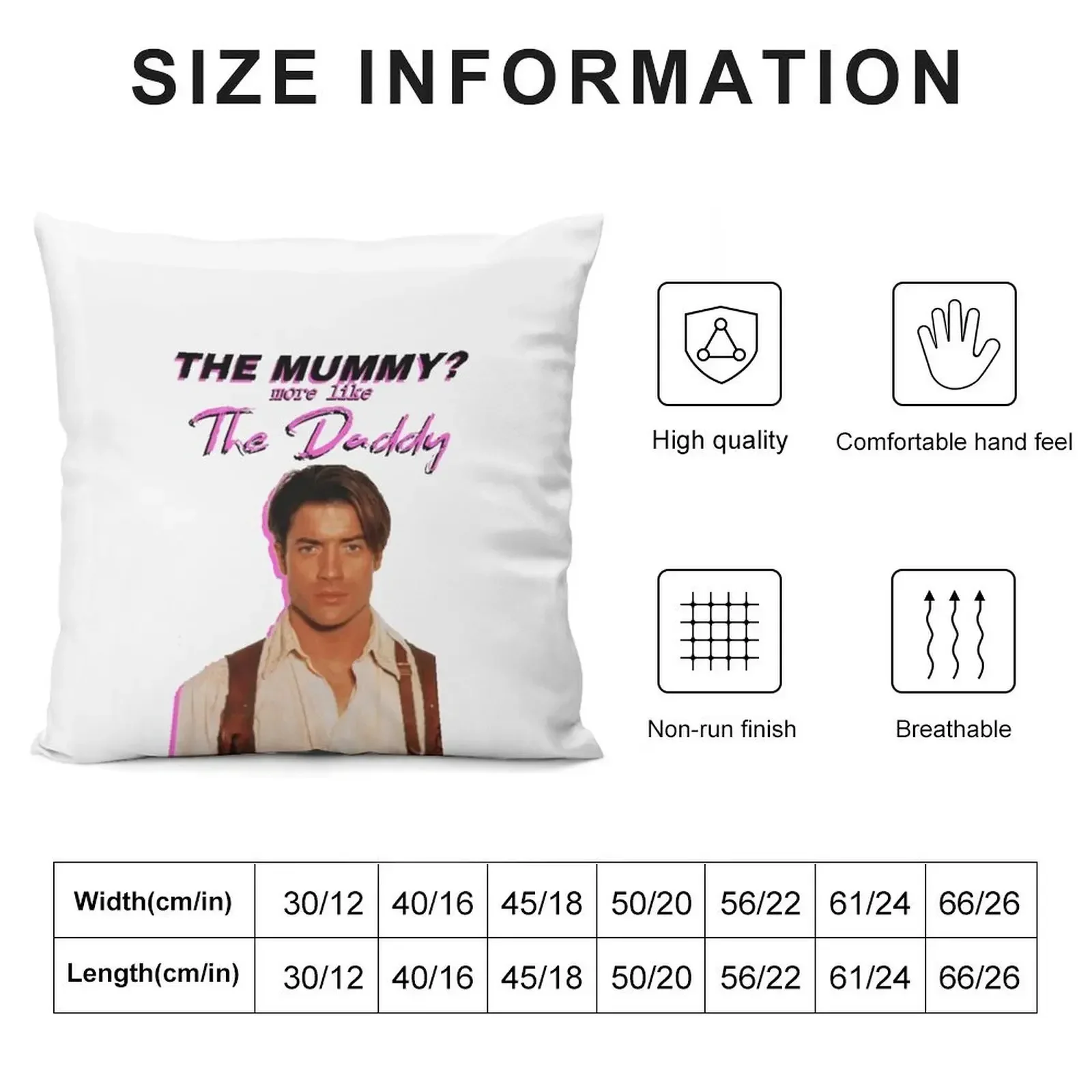 Brendan Fraser - The Mummy More Like the Daddy Throw Pillow christmas pillow case Christmas Pillow Covers Cushions Cover