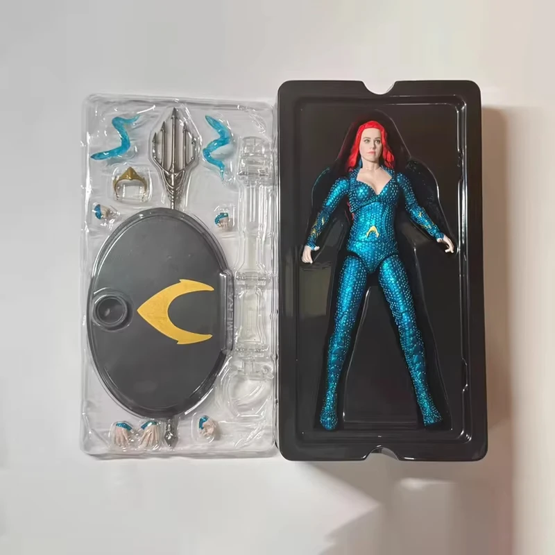 Figuras de películas cómicas de Fond Joy Marvel de 19cm, figura de acción de Aquaman Mera, modelo de estatua, colección de muñecos, juguetes, regalos