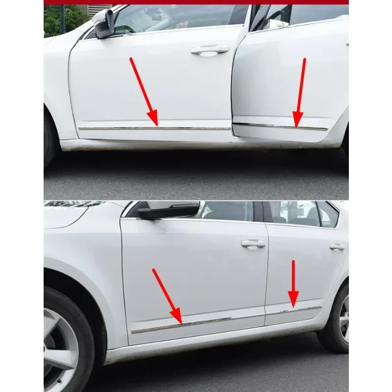 

Door Body Molding For Skoda Octavia 2015 2016 2017 2018 Accessories Side Strips Trim Cover