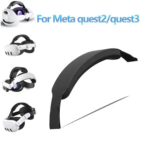 조정 가능한 VR 헤드밴드 스트레스 완화 소프트 VR 엘리트 헤드 탑 스트랩 후크 및 루프 Meta Quest 3 2용 내구성 고정 지지 스트랩