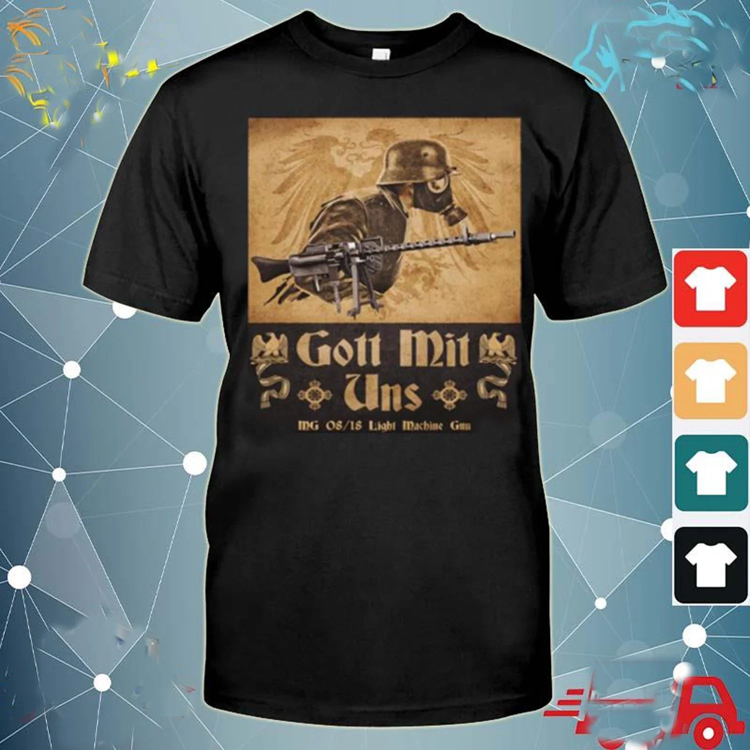 Forgotten Weapons 1919 Secret Weapons y MG 08/18 Light Machine Gun T Shirt New 100% Cotton Short Sleeve O-Neck T-shirt