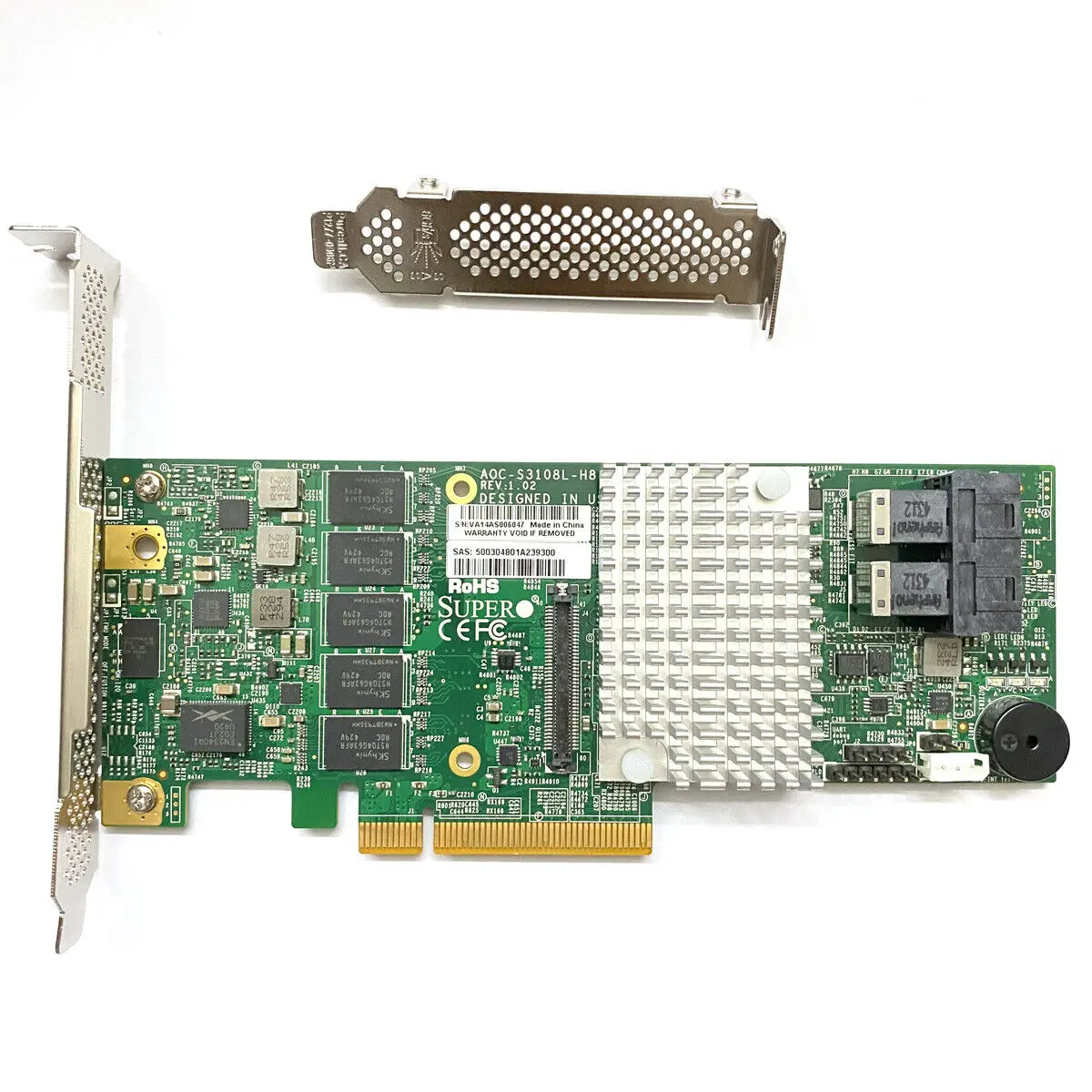 Supermicro AOC-S3108L-H8iR 12Gb/s 8-Port SAS SATA RAID Controller w/ 2GB Cache