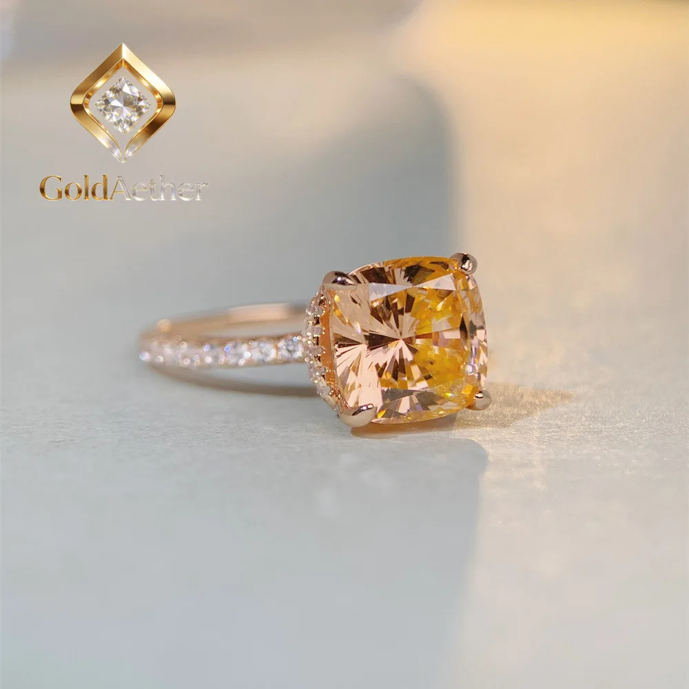 

GoldAether Luxury white gold solid 18K gold Women's Rose Gold Ring