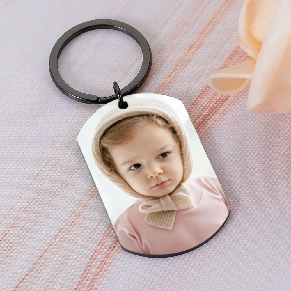 Nome personalizado e foto Keychain, imagem personalizada, presente para o pai, dia dos pais, chaves do carro, chaveiros