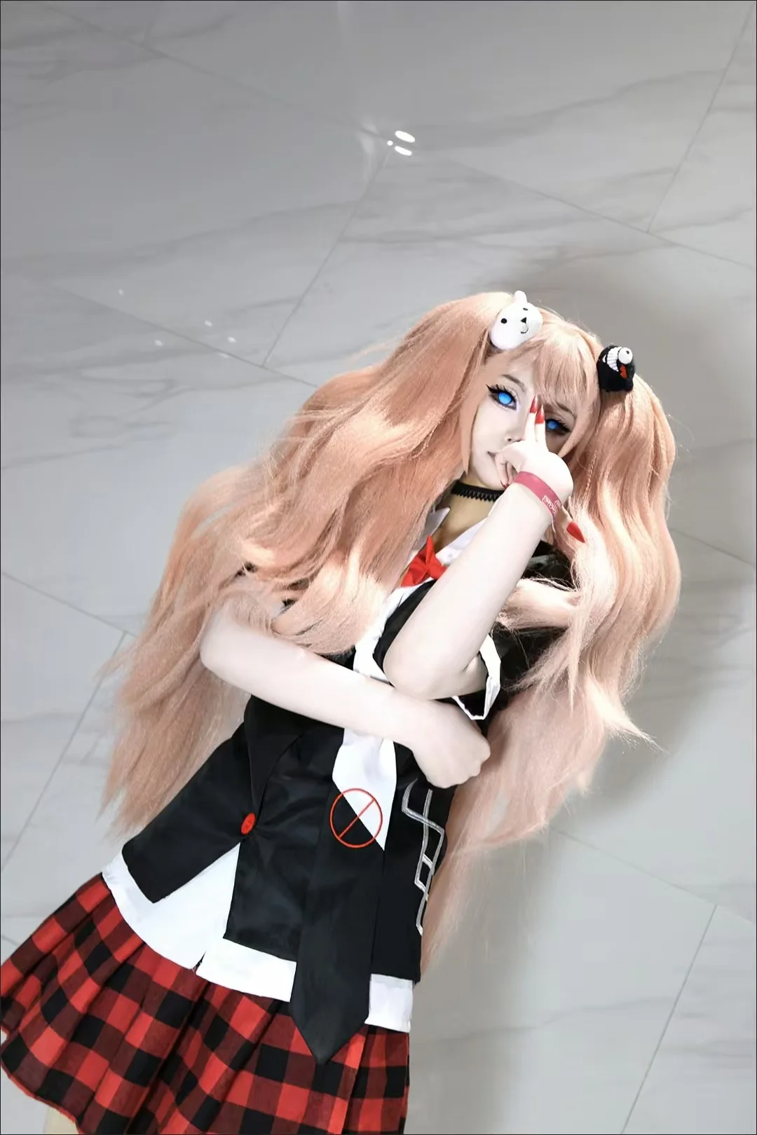 

Junko Enoshima Cosplay Costume Japanese Style Short Sleeve Academy Uniform Set