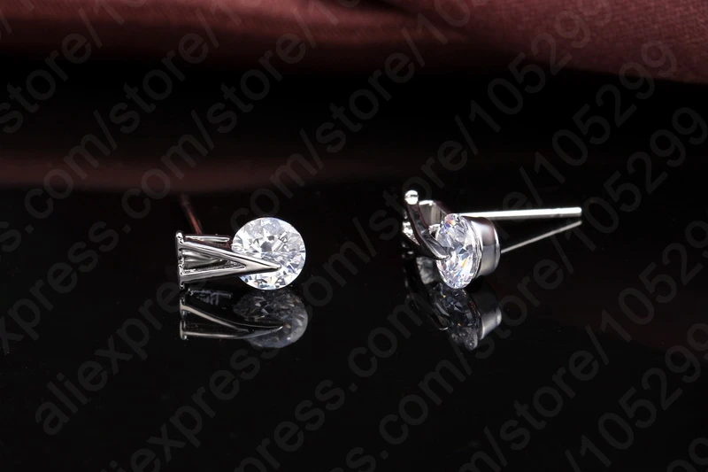 العصرية 925 فضة شكل دائري مكعب دلاية من حجر الزركون قلادة وأقراط مجموعة للنساء هدايا مجوهرات الزفاف